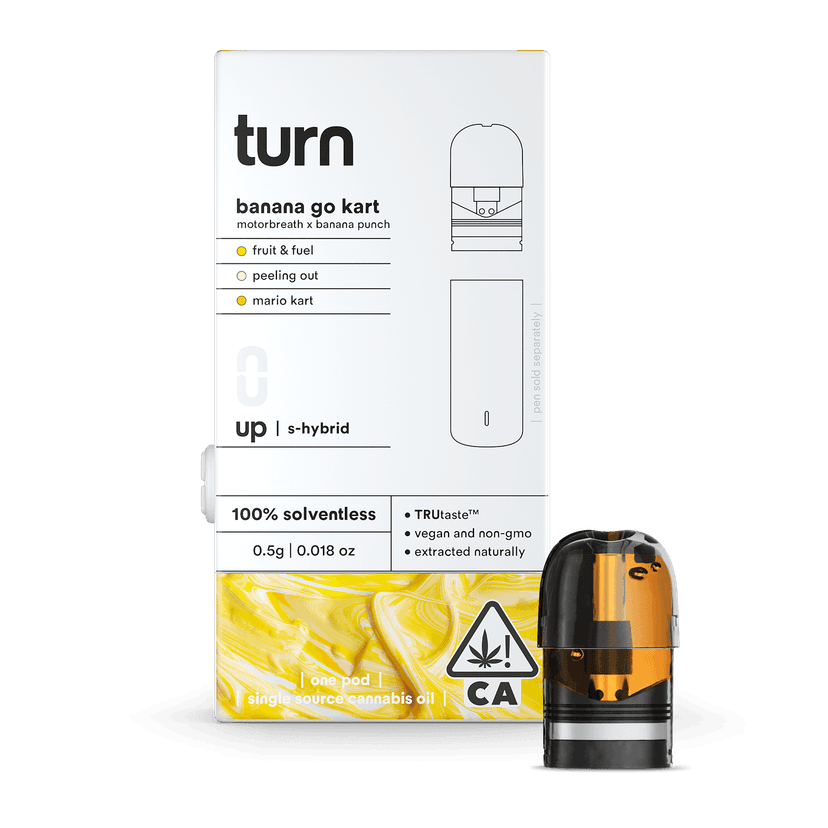 Turn: 0.5g 100% Solventless Pod - banana go kart S-HYBRID