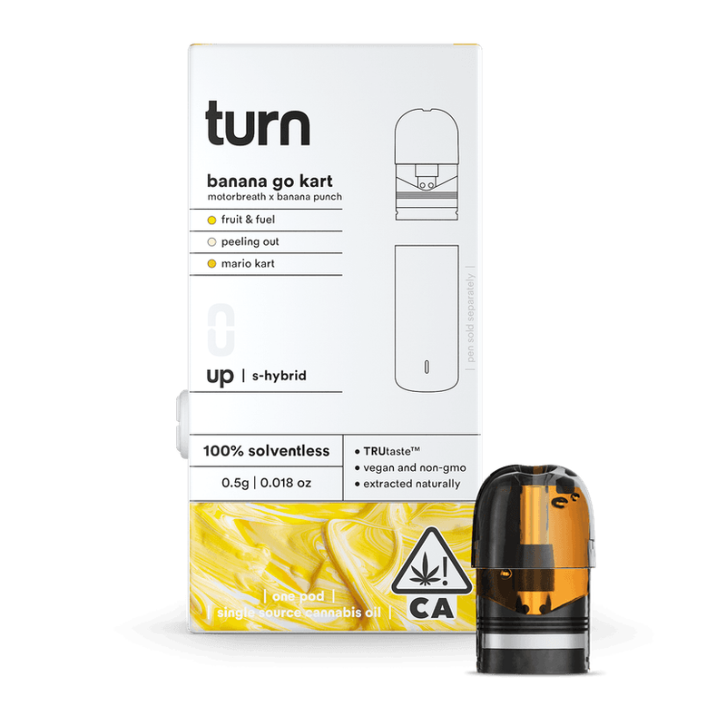 Turn: 0.5g 100% Solventless Pod - banana go kart S-HYBRID