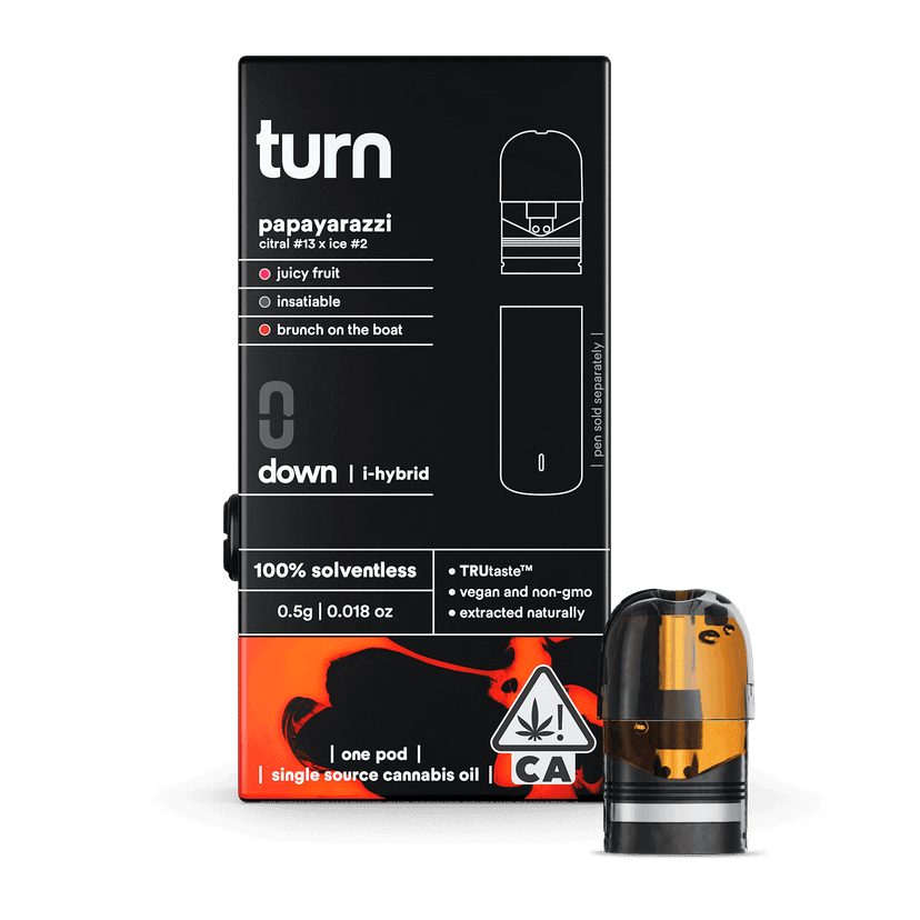 Turn: 0.5g 100% Solventless Pod - papayarazzi I-HYBRID