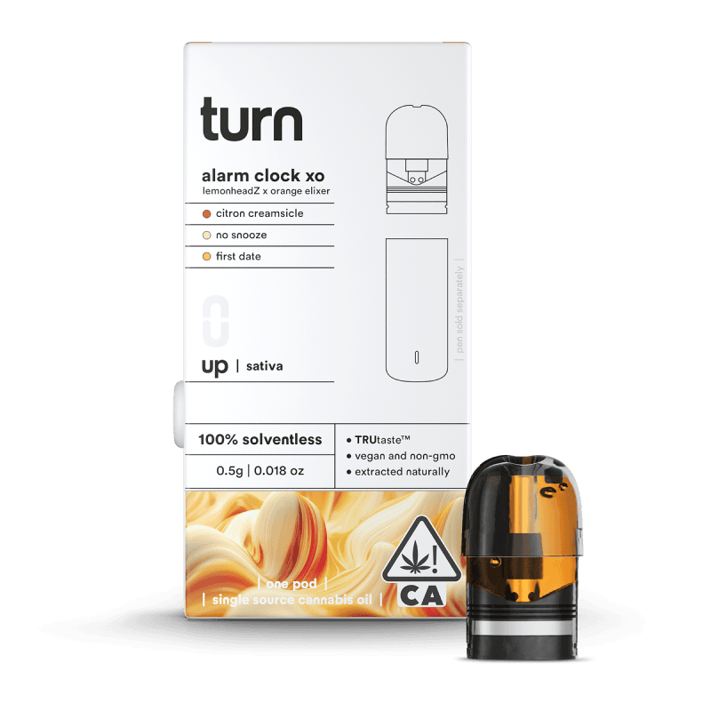 Turn: 0.5g 100% Solventless Pod - alarm clock xo SATIVA