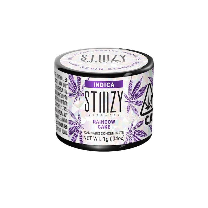Stiiizy: Live Resin Diamonds 1g Rainbow Cake INDICA