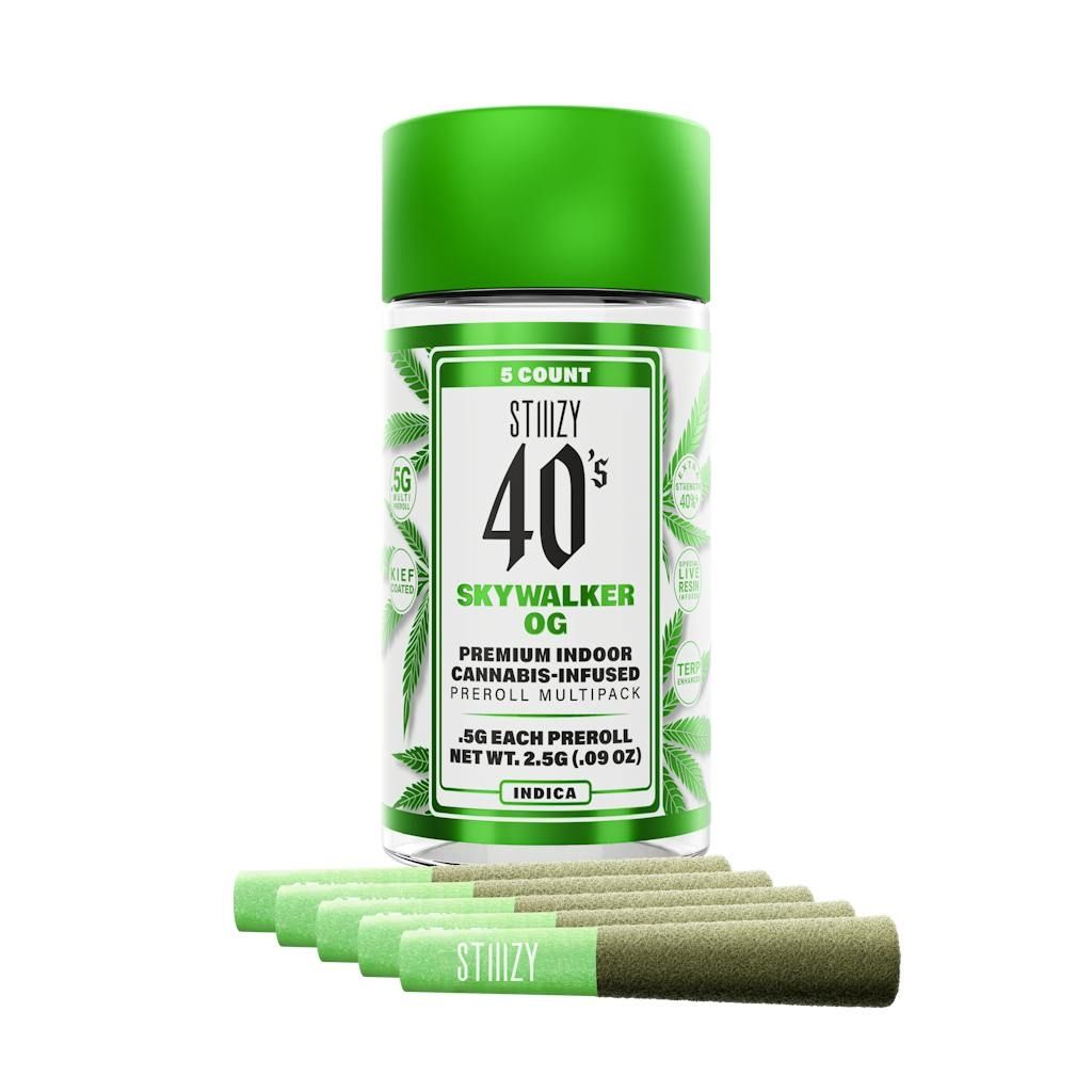Stiiizy: 40’s 5pk Premium Indoor Cannabis Mini PreRolls - Pink Champagne HYBRID