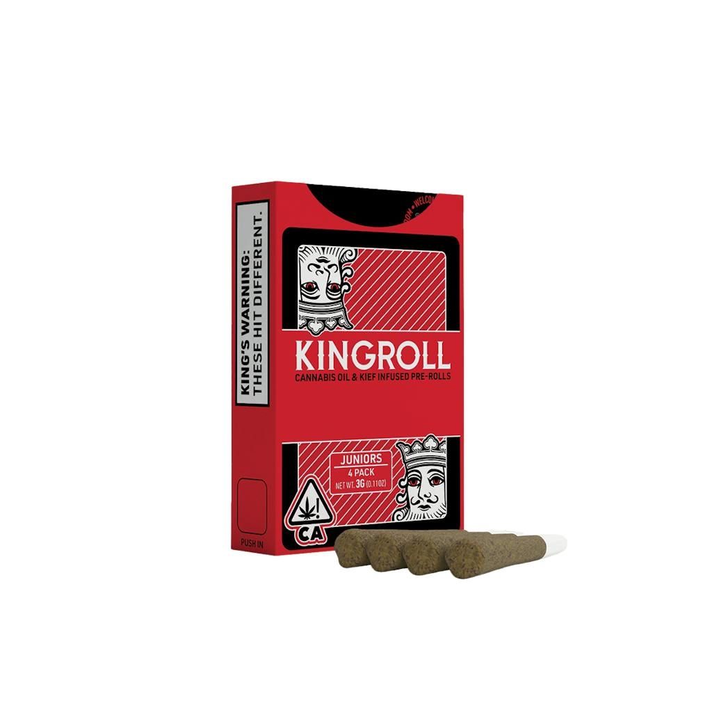 KINGROLL: Cannabis Oil &amp; Kief Infused Pre-Roll 4pk - Mimosa x Cali-o SATIVA