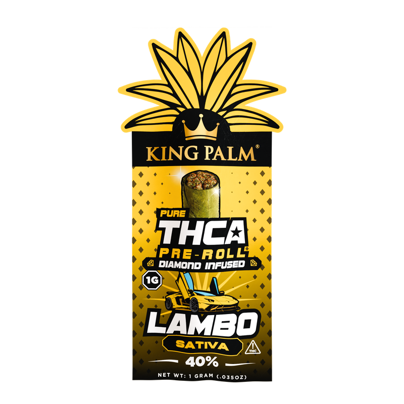 King Palm: Pure THCa Diamond Infused 1g Pre-Roll - Lambo SATIVA