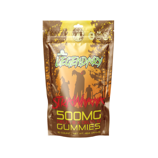 Hemp Living Legendary: Delta 8 x Delta 10 500mg Gummies - Strawnana