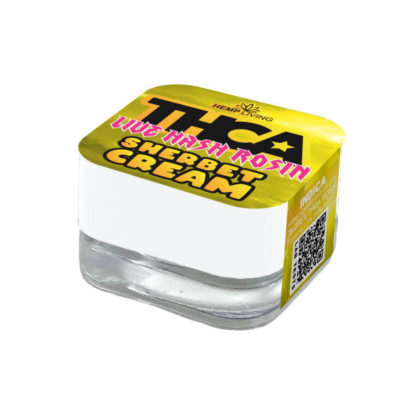 Hemp Living: THCA 1g Pure Live Hash Rosin - Sherbet Cream INDICA
