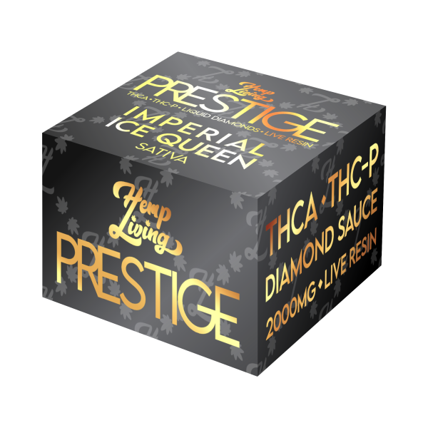 Hemp Living PRESTIGE: THCA + THC-P 2g Diamond Sauce w/ Live Resin - Imperial Ice Queen SATIVA