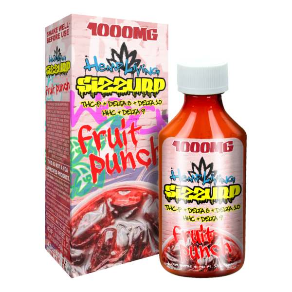 Hemp Living Sizzurp: THC-P + Delta 8 + Delta 10 + HHC + Delta 9 1000mg Tincture - Fruit Punch