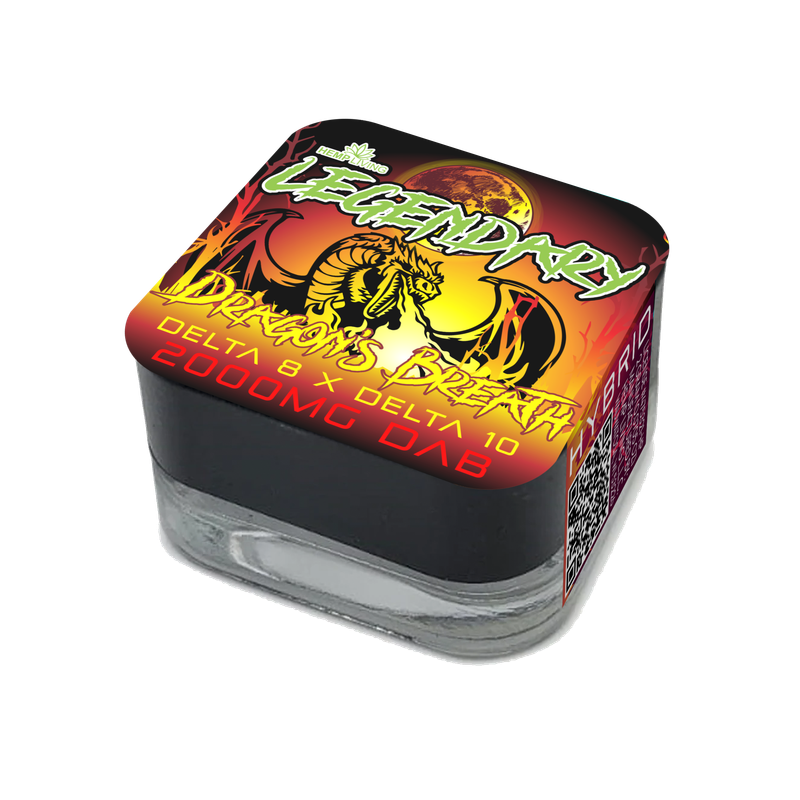 Hemp Living Legendary: Delta 8 x Delta 10 2g Dab Wax - Dragon&#39;s Breath HYBRID