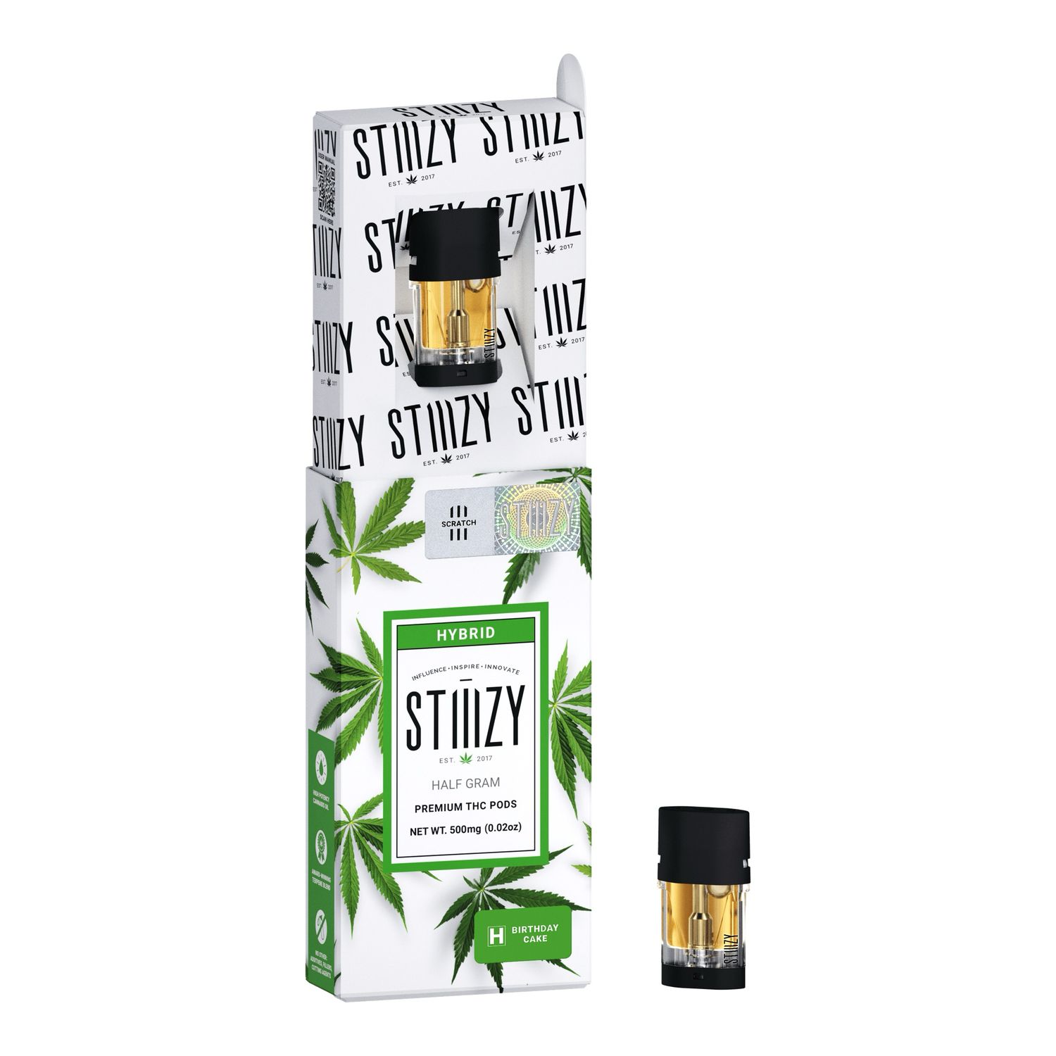 Stiiizy: Premium THC Pods Birthday Cake 0.5g HYBRID