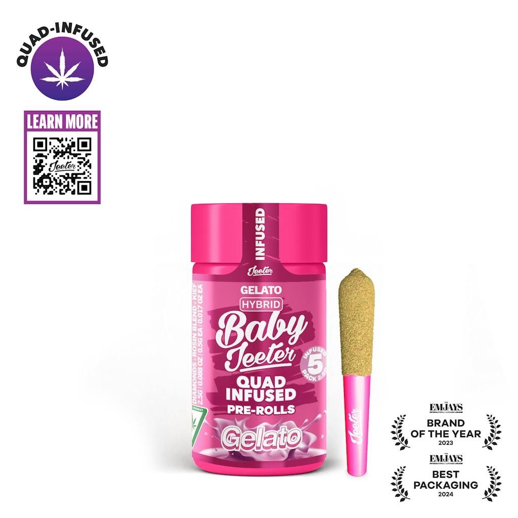 Jeeter: Rosin Enhanced Diamond Pre-rolls Berry White INDICA