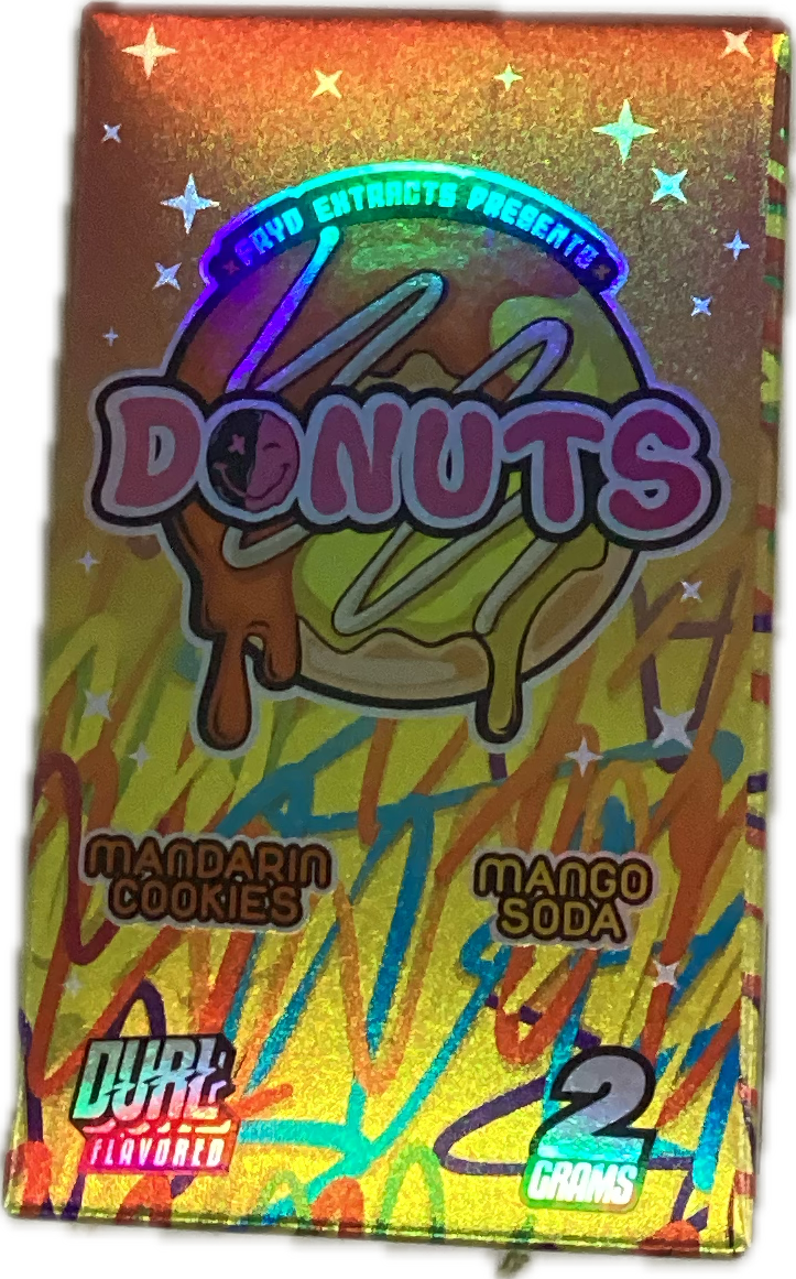 FRYD : Donuts Liquid Diamonds + Live Resin Disposable Dual Flavored 2g - Mandarin Cookies - Mango Soda