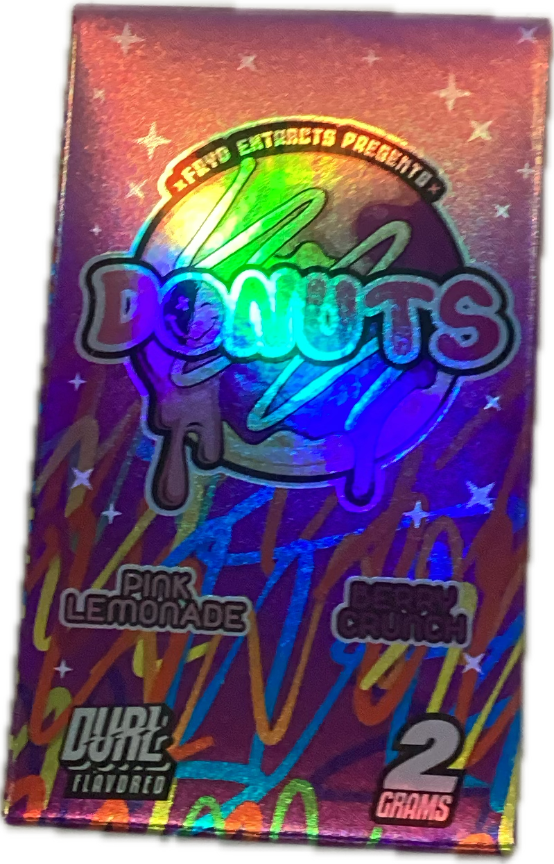 FRYD : Donuts Liquid Diamonds + Live Resin Disposable Dual Flavored 2g - Pink Lemonade - Berry Crunch