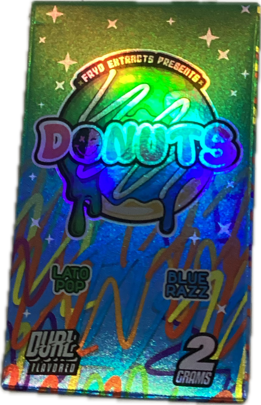 FRYD : Donuts Liquid Diamonds + Live Resin Disposable Dual Flavored 2g - Lato Pop - Blue Razz