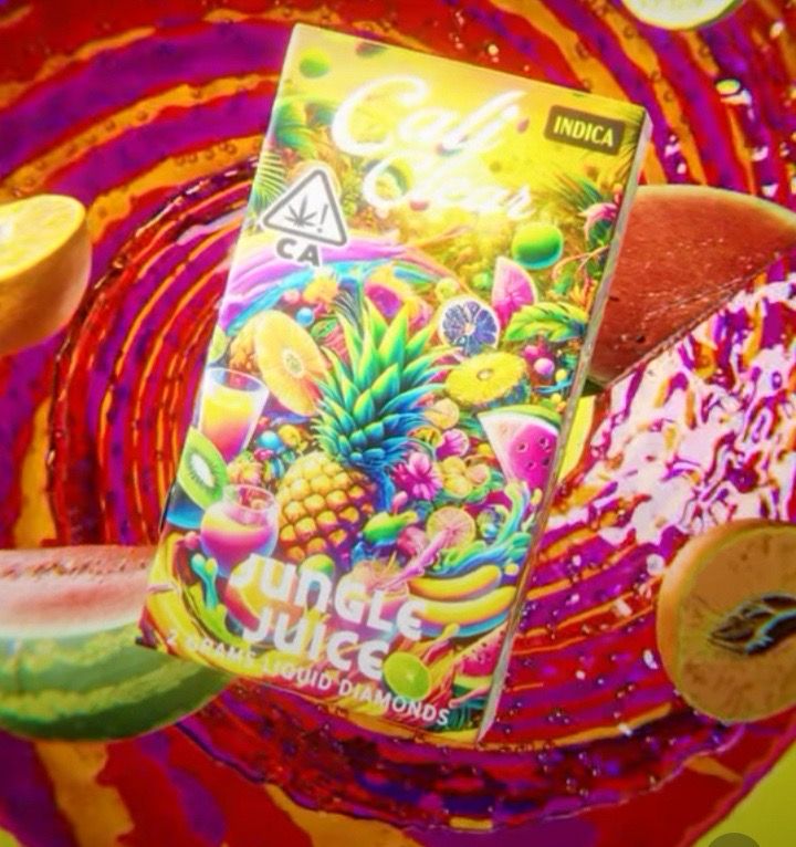 Cali Clear: 2grams Liquid Diamonds Disposable Vape - Jungle Juice (INDICA)
