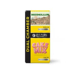 Cookies: Live Resin All-in-One Dual Chamber 2g Disposable - Medellin (HYBRID) Cake Mix (INDICA)