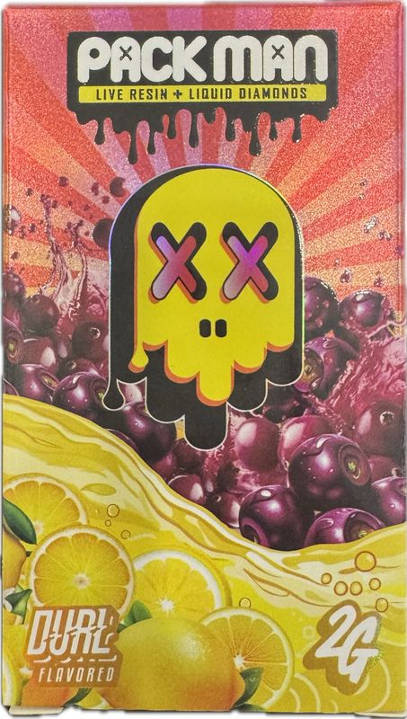 Packman 2g Live Resin + Liquid Diamond Disposable - Black Cherry OG / Electric Lemonade