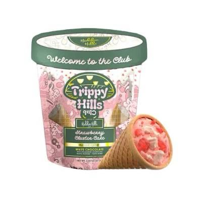 Trippy Hills Club Cones - Strawberry Cluster Cake