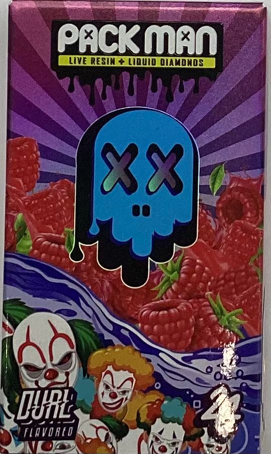 Packman 2g Live Resin + Liquid Diamond Disposable - Raspberry Blast/ Jokers