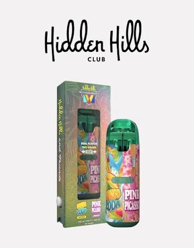 Hidden Hills x WONDERBRETT: 2gram Dual Flavor Disposable Vape - Mango Zoda (SATIVA) x Pink Picasso (INDICA)