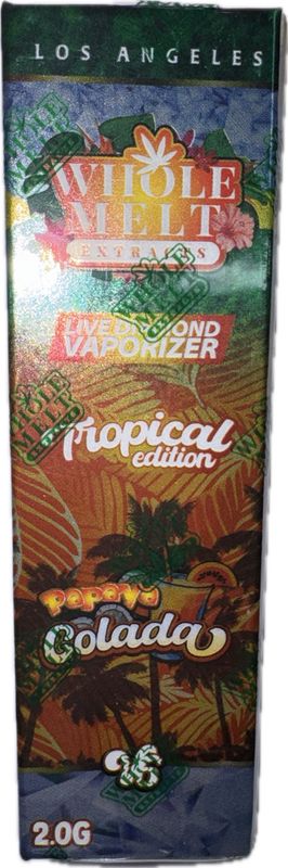 WHOLE MELT Extraxct: 2gram Live Diamond Vaporizer - Papaya Colada INDICA