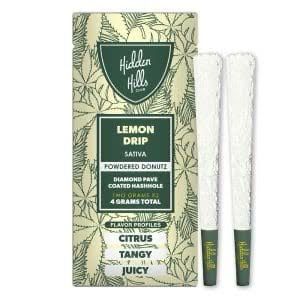 Hidden Hills: Powered Donuts 4gram Preroll - Lemon Drip SATIVA