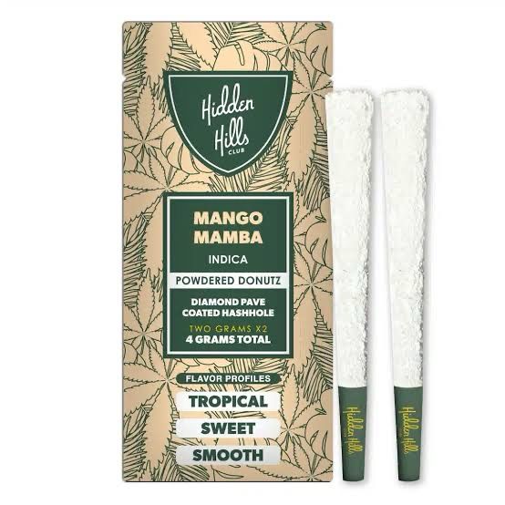 Hidden Hills: Powered Donuts 4gram Preroll - Mango Mamba INDICA