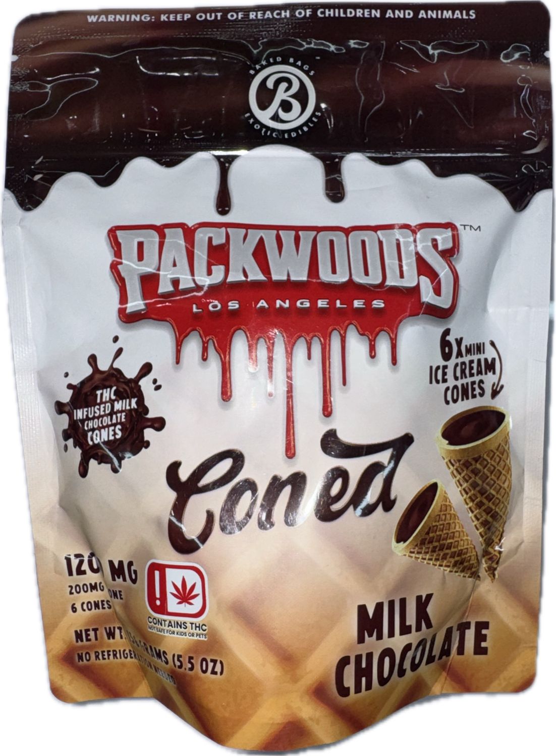 PACKWOODS Los Angeles: 1200mg Cones - Milk Chocolate