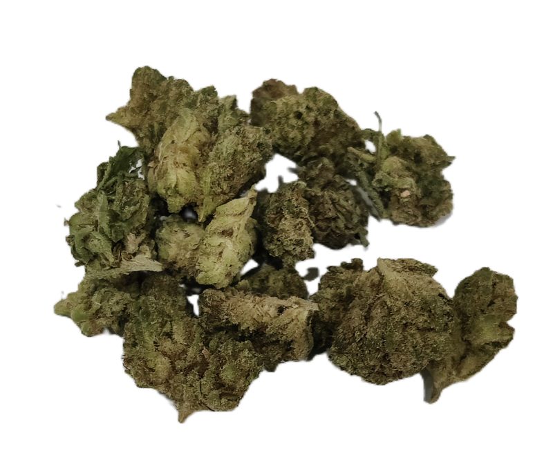 Flower: MKU (smalls) THC: 24% 3.5g INDICA