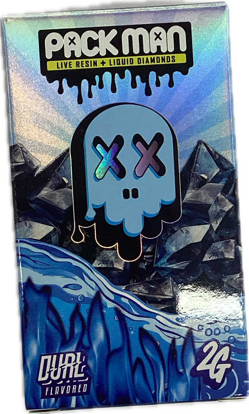 Packman 2g Live Resin + Liquid Diamond Disposable - Black Diamond/ Lucid Blue