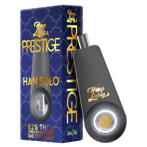 Hemp Living PRESTIGE: THCA Pure Live Hash Rosin 0.5g Dab Disposable - Han Solo INDICA