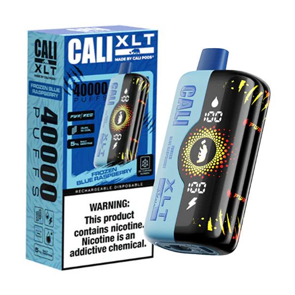 Cali XLT Disposable Vape 40k Puffs 25mL 5% Nic - Frozen Blue Raspberry