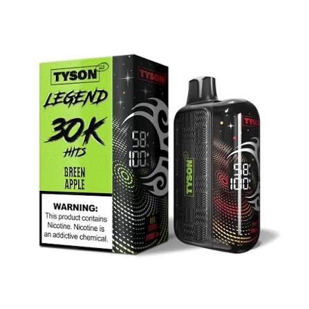 Tyson 2.0 Legend Disposable Vape 30k Puffs 16mL 5% Nic - Green Apple