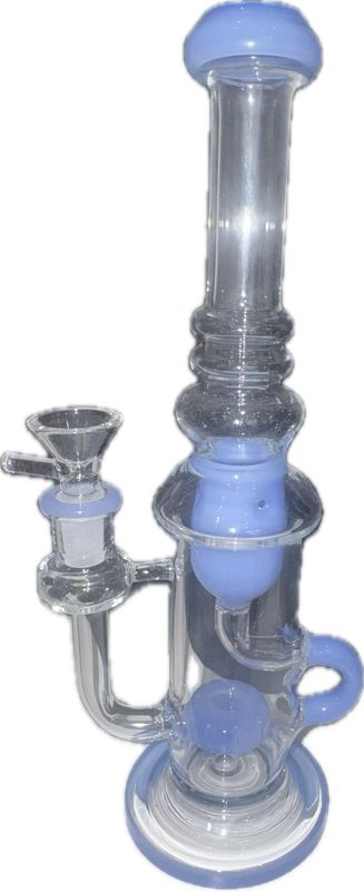 10.5” Straight Glass Water Pipe With Shower Head Percolator