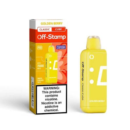 Off-Stamp X-Cube Classic Disposable Pod 25k Puffs 18mL 5% Nic - Golden Berry