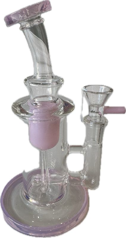 8” Glass Water Pipe - Pink