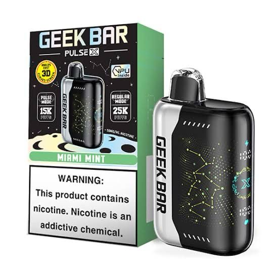 Geek Bar Pulse X Disposable Vape 25k Puffs 18mL 5% Nic - Miami Mint