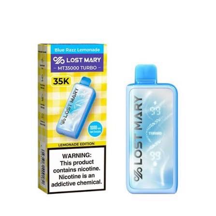 Lost Mary MT35000 Turbo Disposable Vape 18mL 5% Nic - Blue Razz Lemon (Lemonade Edition)