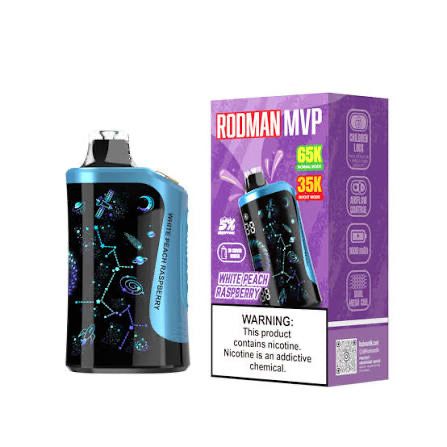 Rodman MVP Disposable Vape 65k Puffs 5% Nic - White Peach Raspberry