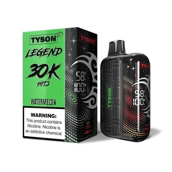 Tyson 2.0 Legend Disposable Vape 30k Puffs 16mL 5% Nic - Watermelon