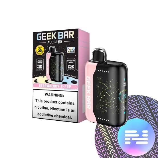 Geek Bar Pulse X Disposable Vape 25k Puffs 18mL 5% Nic - Strawberry B-Pop