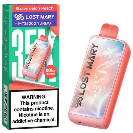 Lost Mary MT35000 Turbo Disposable Vape 18mL 5% Nic - Strawmelon Peach