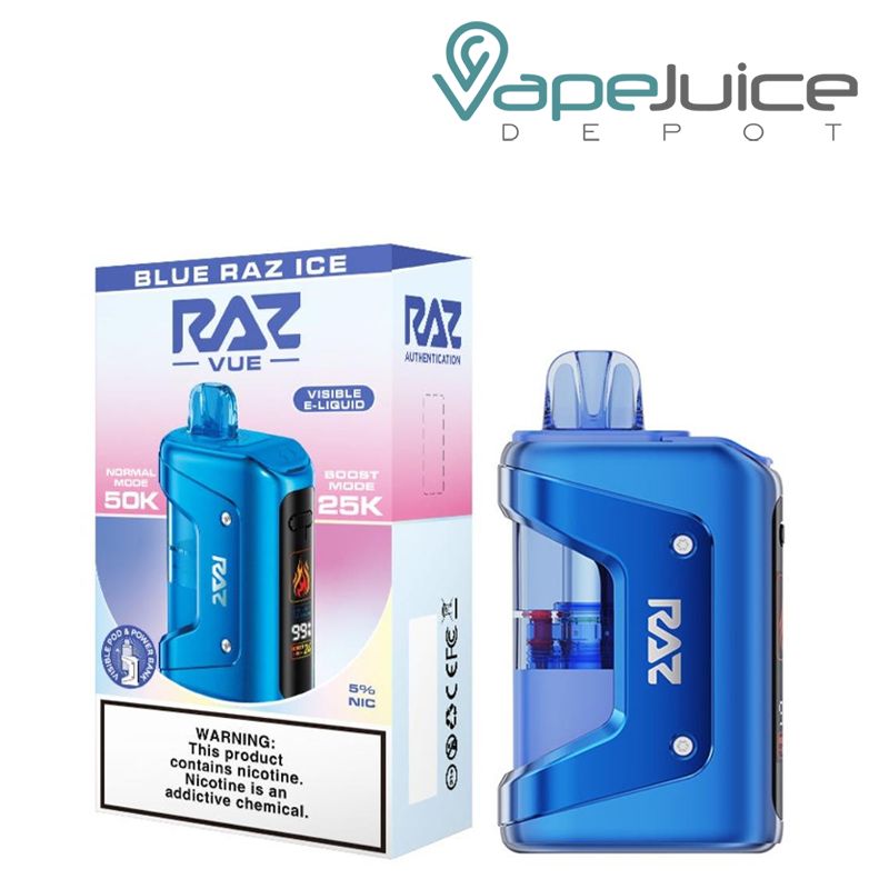 Raz Vue Disposable Vape 50k Puffs 13mL 5% Nic - Blue Raz Ice