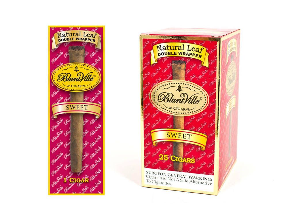 Bluntville Natural Leaf Double Wrapped Cigarillos - Sweet