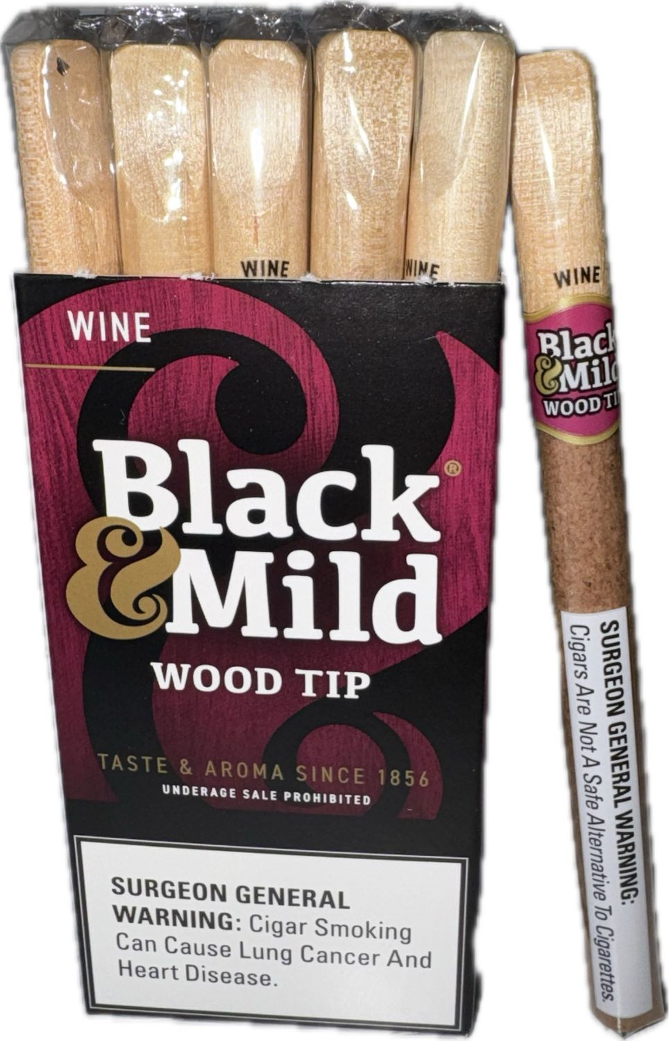 Black And Mild Wood Tips - Wine