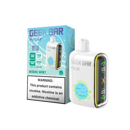 Geek Bar Pulse Disposable Vape 15k Puffs 16mL 5% Nic - Miami Mint