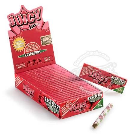 Juicy Jay’s: 1 1/4 Size Rolling Papers - Raspberry