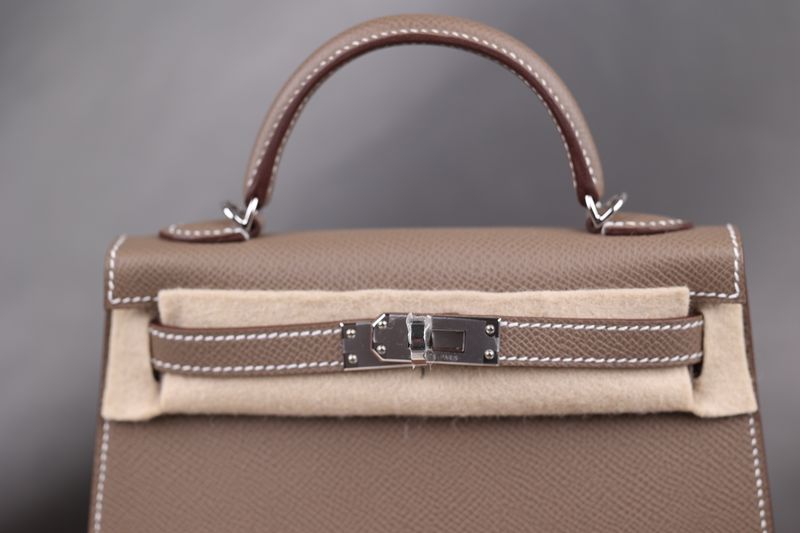 Hermès Mini Kelly Etoupe Epsom