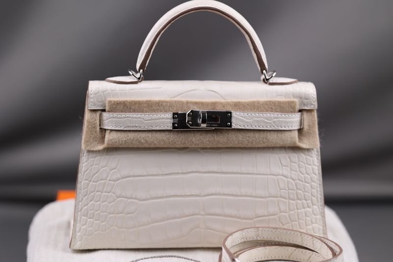 Hermès Mini Kelly 20 Nata Matt Alligator