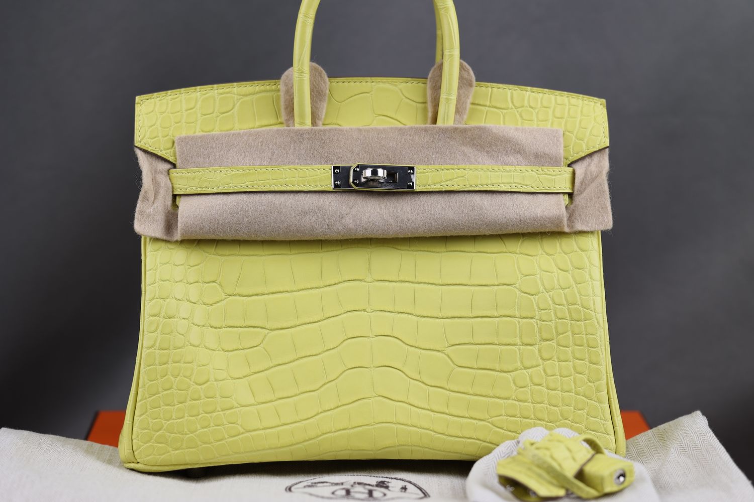 Hermès Birkin 25 Lime Matt Alligator